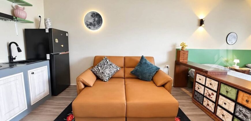Jomtien Plaza Residence Large Studio Condo For Rent | 5th Floor, Partial Sea View