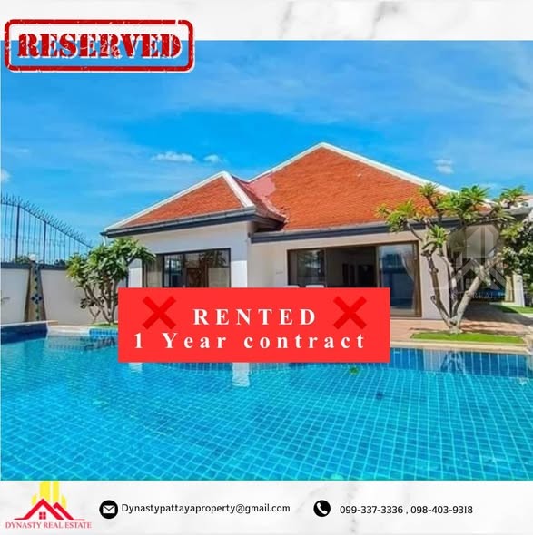 1 year contract – rented by dynasty real estate pattaya
