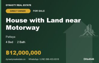 4-Bed House with Land near Pattaya Motorway for Sale