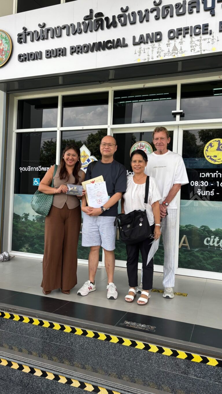 Singapore investor completes Pattaya condo transfer with Dynasty Real Estate at the Chon Buri Provincial Land Office, Banglamung