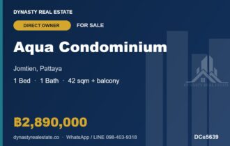 Aqua Condominium Jomtien 1-Bed Condo for Sale