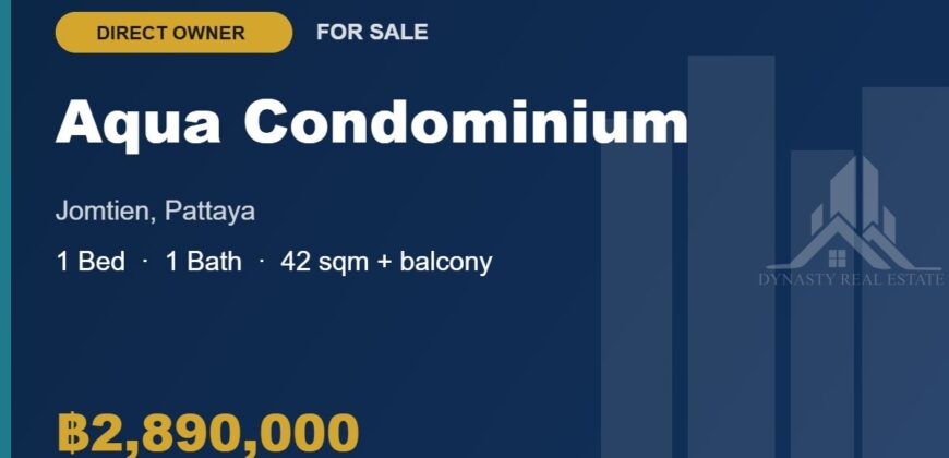 Aqua Condominium Jomtien 1-Bed Condo for Sale