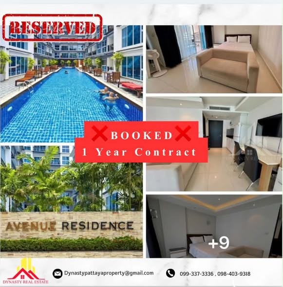 Avenue residence – booked by dynasty real estate pattaya
