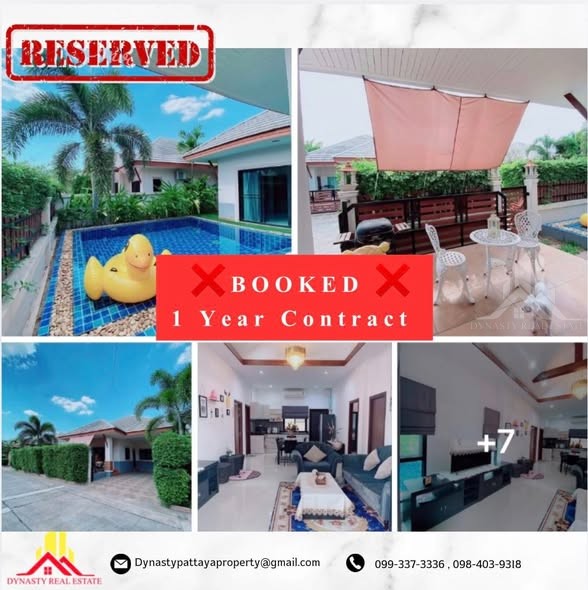 Baan dusit - 1 year lease – booked by dynasty real estate pattaya