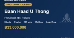 Baan Haad U Thong Pratumnak 3-Bed Beachfront Condo for Sale