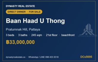 Baan Haad U Thong Pratumnak 3-Bed Beachfront Condo for Sale