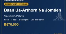 Baan Ua-Arthorn Na Jomtien 1-Bed Corner Condo for Sale Baan Ua-Arthorn Na Jomtien 1-Bed Corner Condo for Sale