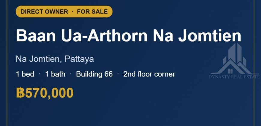 Baan Ua-Arthorn Na Jomtien 1-Bed Corner Condo for Sale