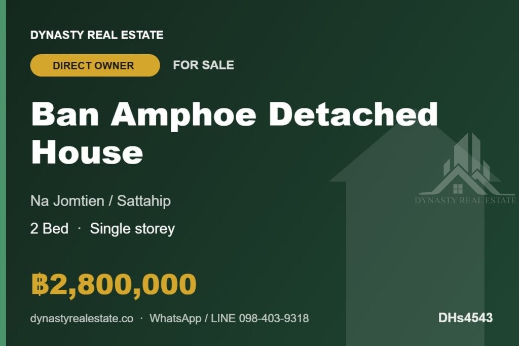 Ban Amphoe 2-Bed Single-Storey House For Sale For Sale In Pattaya Ban amphoe area - single-storey detached house for sale