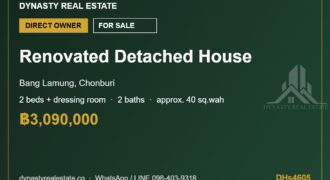 Bang lamung renovated 2-bed detached house for sale