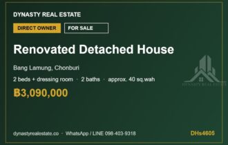 Bang Lamung Renovated 2-Bed Detached House for Sale