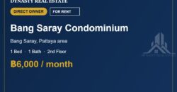 Bang Saray Condominium 1-Bed Condo for Rent, 2nd Floor
