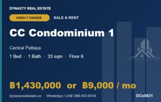 CC Condominium 1 Central Pattaya 1-Bed for Sale or Rent