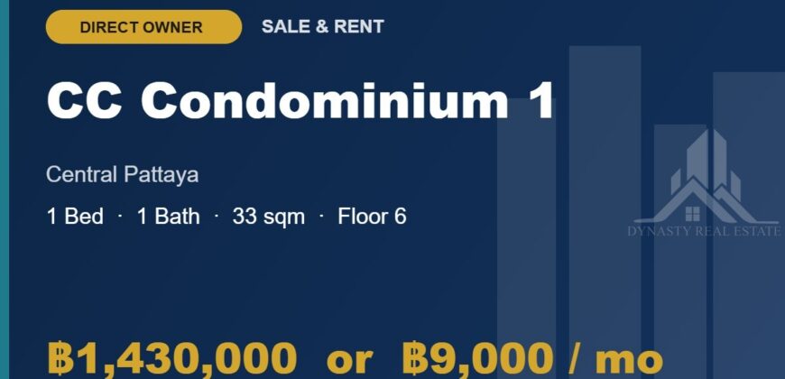 CC Condominium 1 Central Pattaya 1-Bed for Sale or Rent