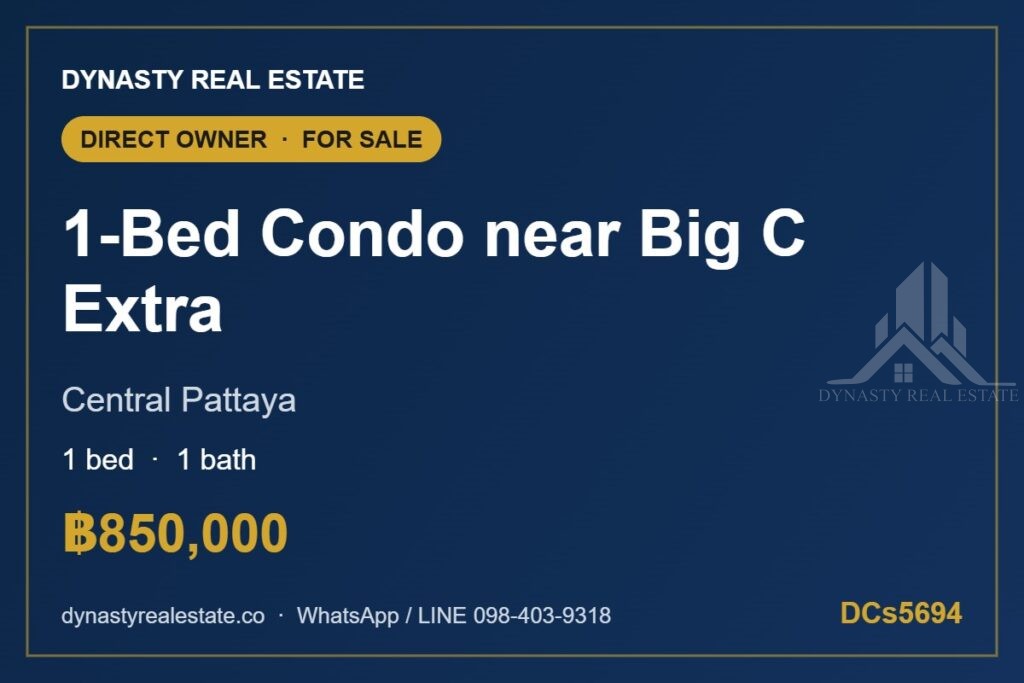 Central pattaya 1-bed condo for sale