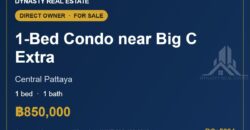 Central Pattaya 1-Bed Condo for Sale near Big C Extra