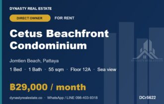 Cetus Beachfront Jomtien 1-Bed Sea View Condo for Rent
