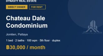 Chateau dale jomtien 1-bed duplex condo for rent