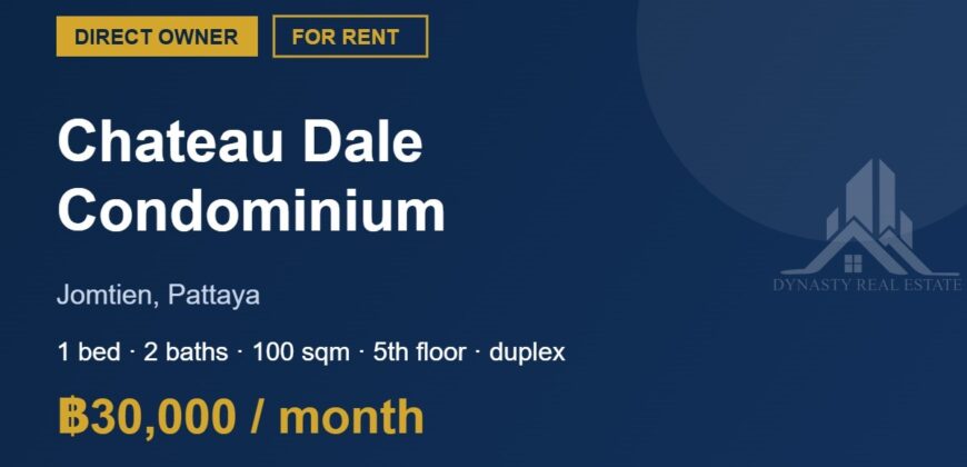 Chateau Dale Jomtien 1-Bed Duplex Condo for Rent