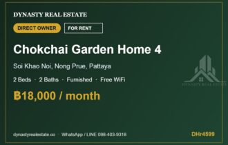 Chokchai Garden Home 4 2-Bed House for Rent, Pattaya
