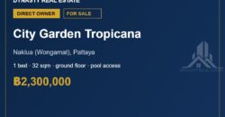 City Garden Tropicana 1-Bed Pool Access Condo for Sale