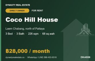 Coco Hill Laem Chabang 3-Bed House for Rent