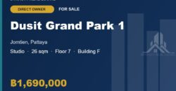 Dusit Grand Park 1 Jomtien Studio for Sale Dusit Grand Park 1 Jomtien Studio for Sale