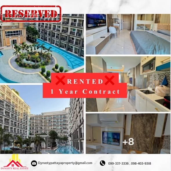 Dusit grand park 2 | 1-year lease – rented by dynasty real estate pattaya