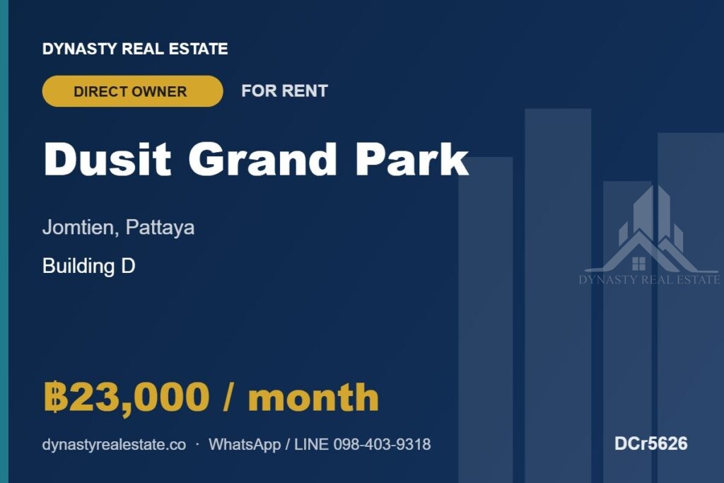Dusit grand park jomtien - condo for rent