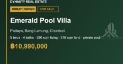 Emerald Pool Villa Pattaya 5-Bed Pool Villa for Sale