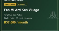 Fah Mi Ard Kan 3-Bed Pool House for Rent, East Pattaya