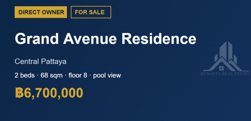 Grand Avenue Residence 2-Bed Pool View Condo for Sale