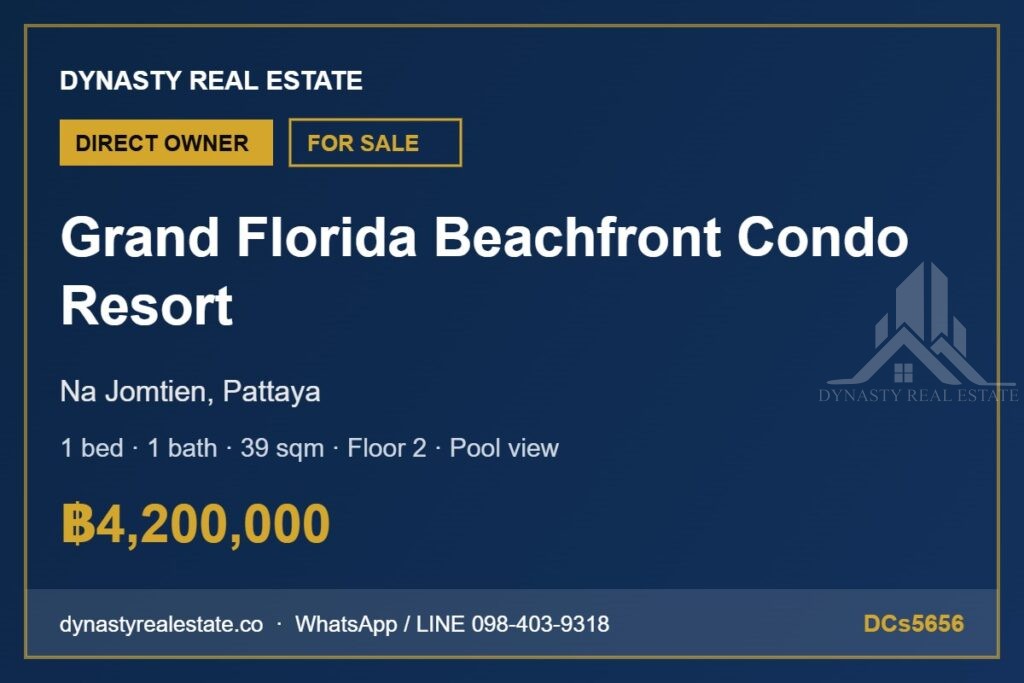 Grand florida na jomtien 1-bed condo for sale