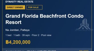 Grand florida na jomtien 1-bed condo for sale, bldg e