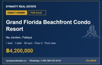 Grand Florida Na Jomtien 1-Bed Condo for Sale, Bldg E