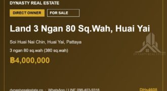 Huai yai 380 sq. Wah land for sale, soi huai nai chin