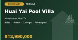 Huai Yai 4-Bed Pool Villa for Sale, Khao Makok