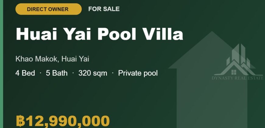 Huai Yai 4-Bed Pool Villa for Sale, Khao Makok