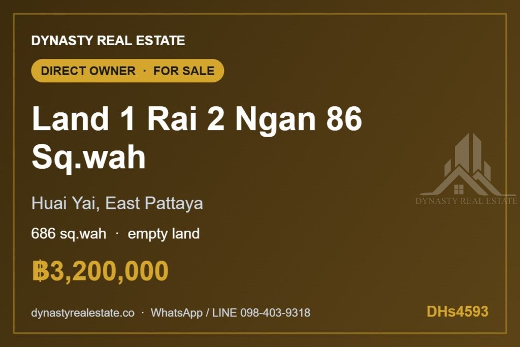 Huai yai land 1-2-86 rai 686 sq wah for sale