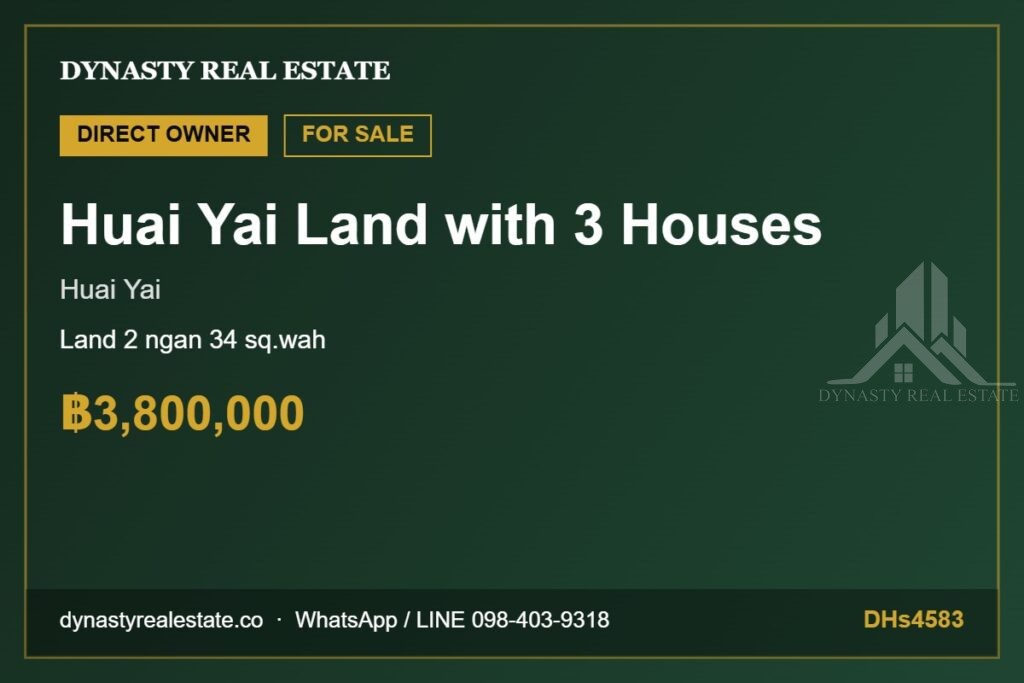 Huai yai land with 3 houses for sale