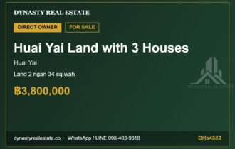 Huai Yai Land with 3 Houses for Sale, Soi Sak Nok 17/4