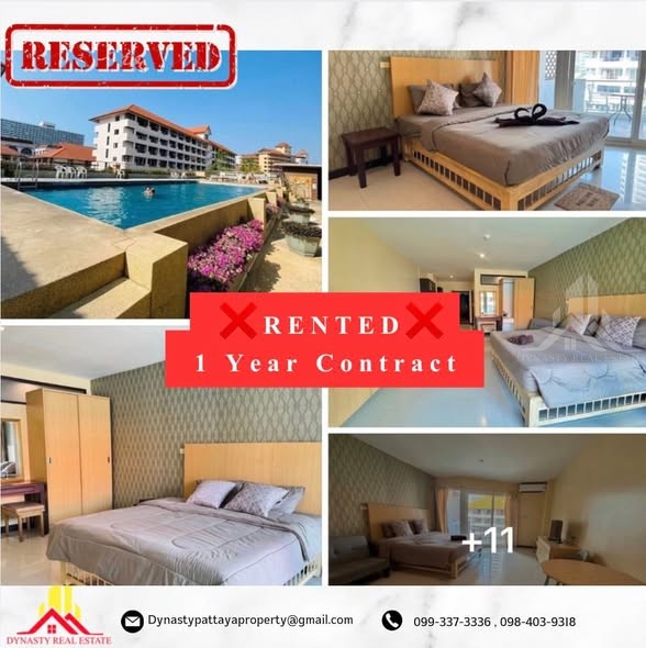 Jomtien plaza residence — 1-year contract signed – rented by dynasty real estate pattaya