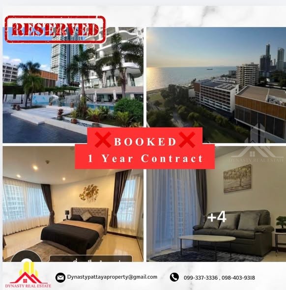 La royale beach- 1 year lease – booked by dynasty real estate pattaya