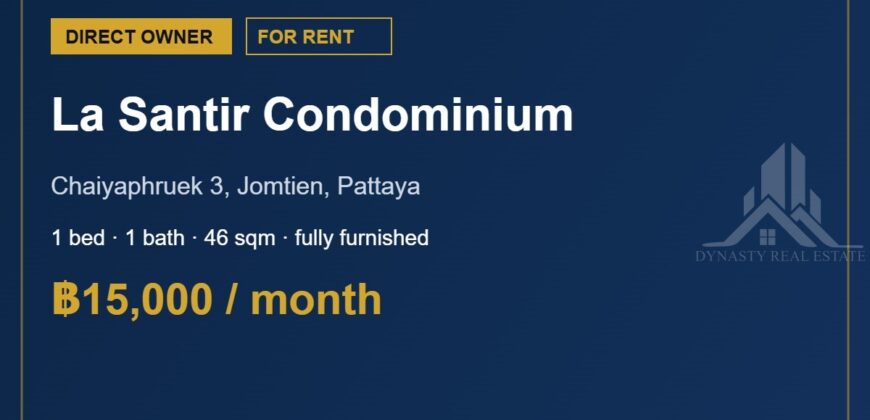 La Santir Jomtien 1-Bed Condo for Rent