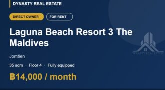 Laguna beach resort 3 the maldives condo for rent, jomtien