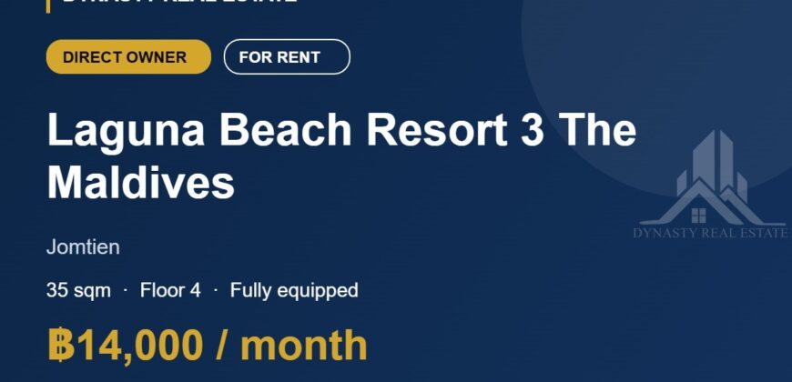 Laguna Beach Resort 3 The Maldives Condo for Rent, Jomtien