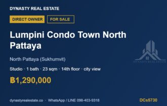 Lumpini Condo Town North Pattaya Studio Condo for Sale