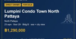 Lumpini Condo Town North Pattaya Studio for Sale, Fl 29