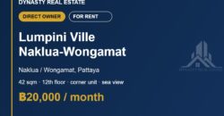 Lumpini Ville Naklua-Wongamat Sea View Corner Condo for Rent