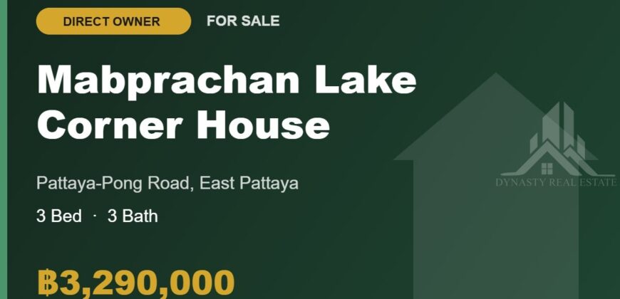 Mabprachan Lake 3-Bed Corner House for Sale